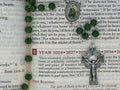 Saint Patrick Rosary with Shamrock Beads