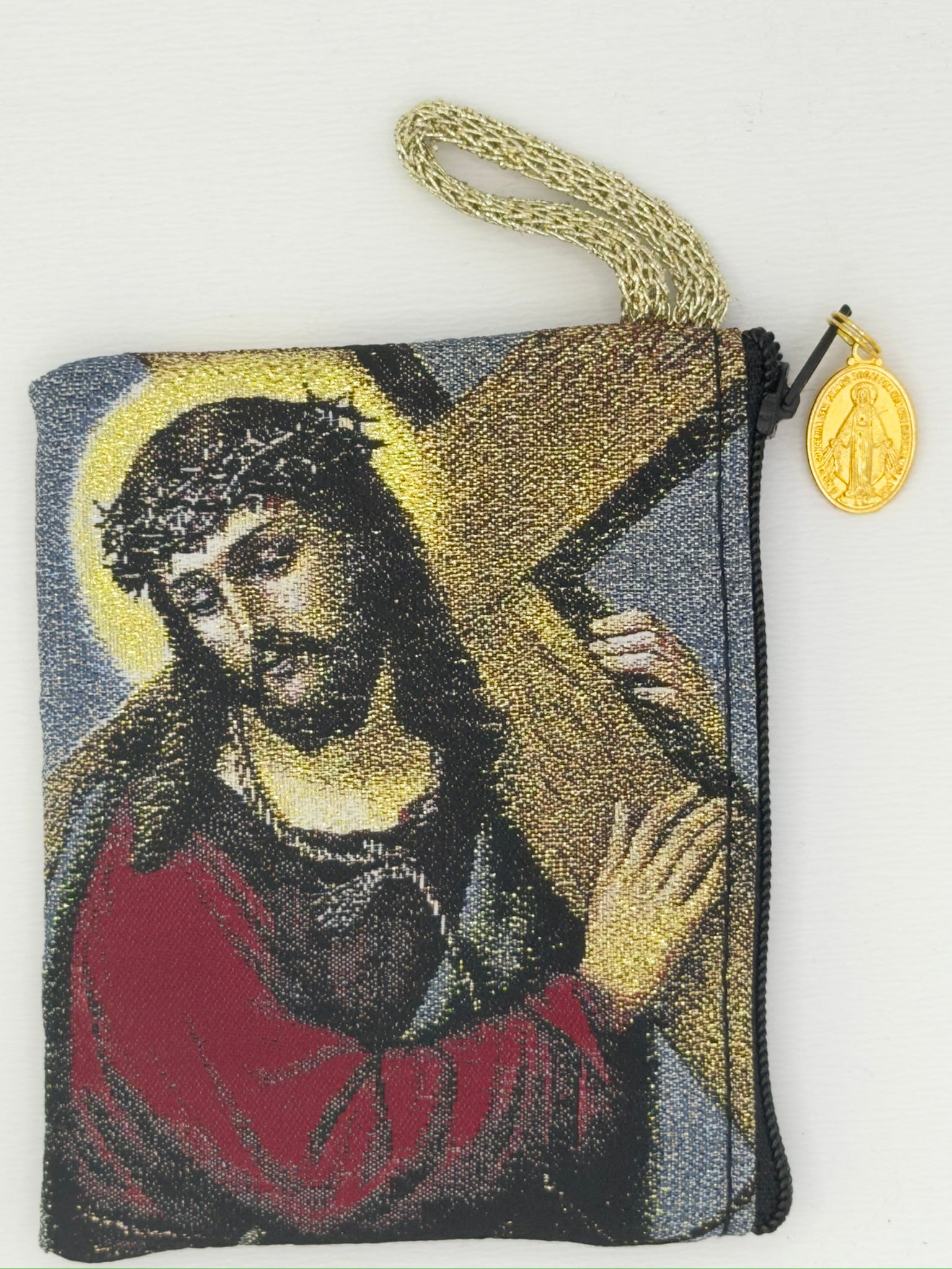 Jesus Carrying the Cross Rosary Pouch