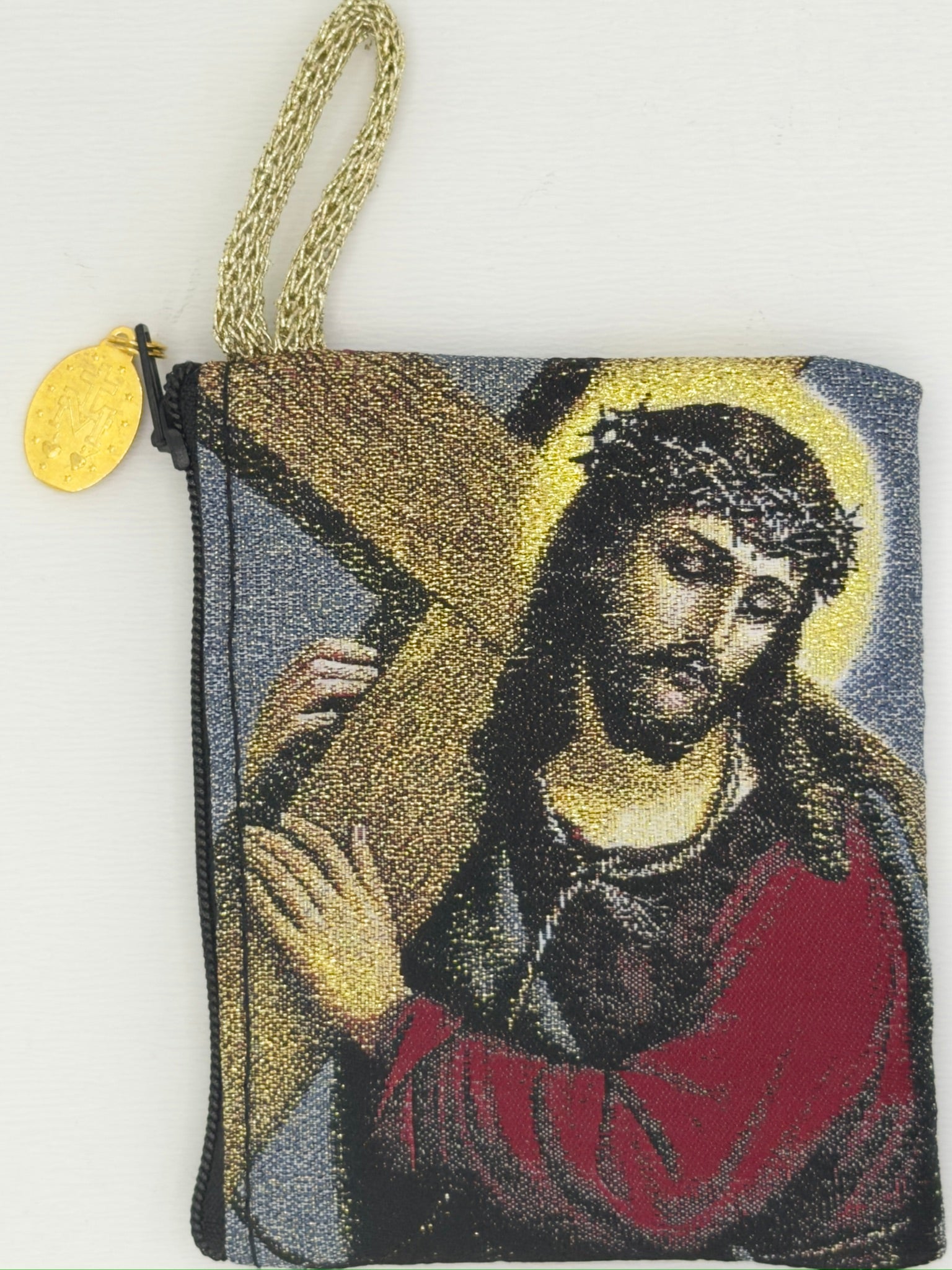 Jesus Carrying the Cross Rosary Pouch