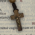 Pocket Decade Rosary with Brown Wood Beads