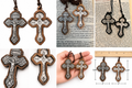 Olive Wood Wrapped Pardon Crucifix With Cord. Made in Italy